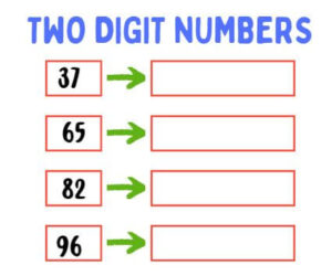 two digit numbers in words quiz cover